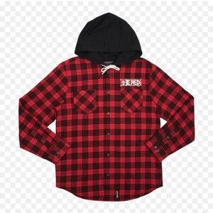 STRAW HAT CREW HOODED FLANNEL